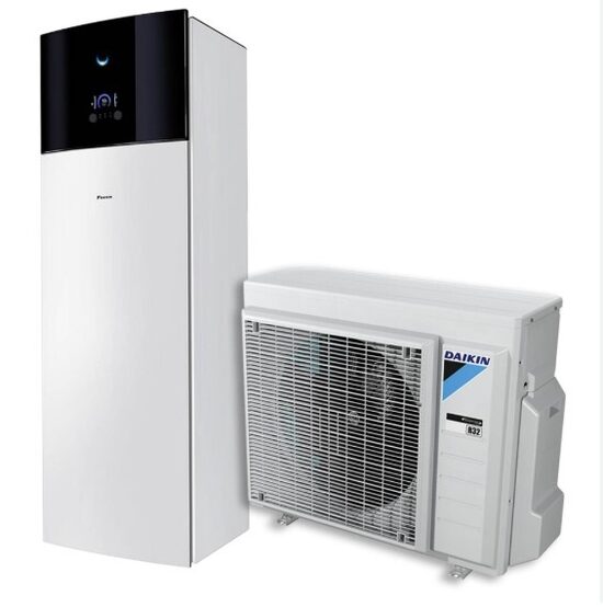 Ar boileri 180L DAIKIN Altherma 3 4kW (telpai- 70m2) EHVX04S18E6V 04EV / ERGA04EV gaiss ūdens siltumsūknis