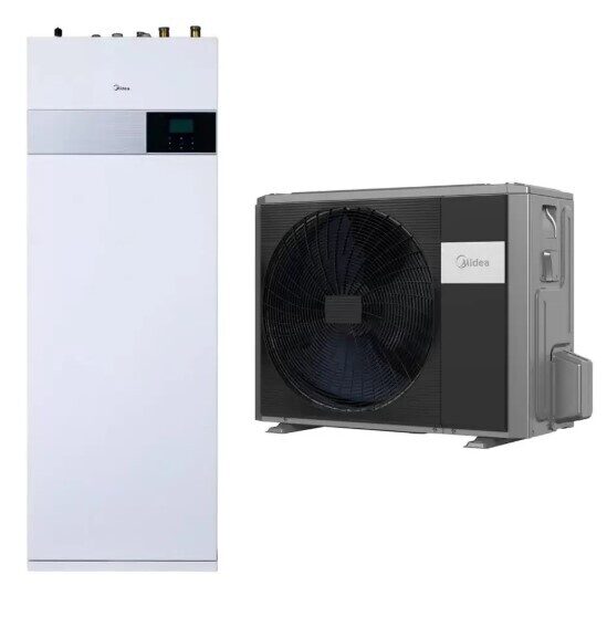 Ar boileri 190L MIDEA M-Thermal 8kW (Telpai-180m2) Gaiss ūdens siltumsūknis HBT-A100/190CDS90GN8-B MHA V8W/D2N8-B